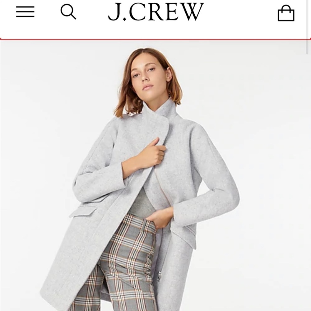 J. Crew Cocoon Coat in Hthr Dusk- NWOT
